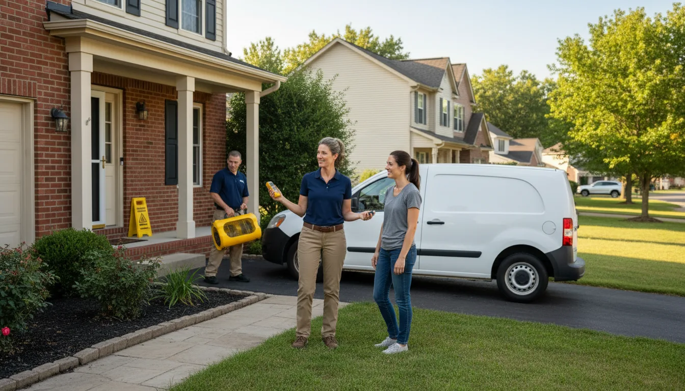 Residential water damage restoration in Malinta, OH